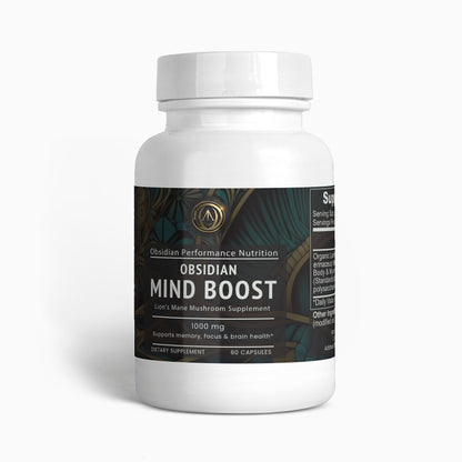 Obsidian Mind Boost: Premium Lion's Mane Mushroom Cognitive Enhancer