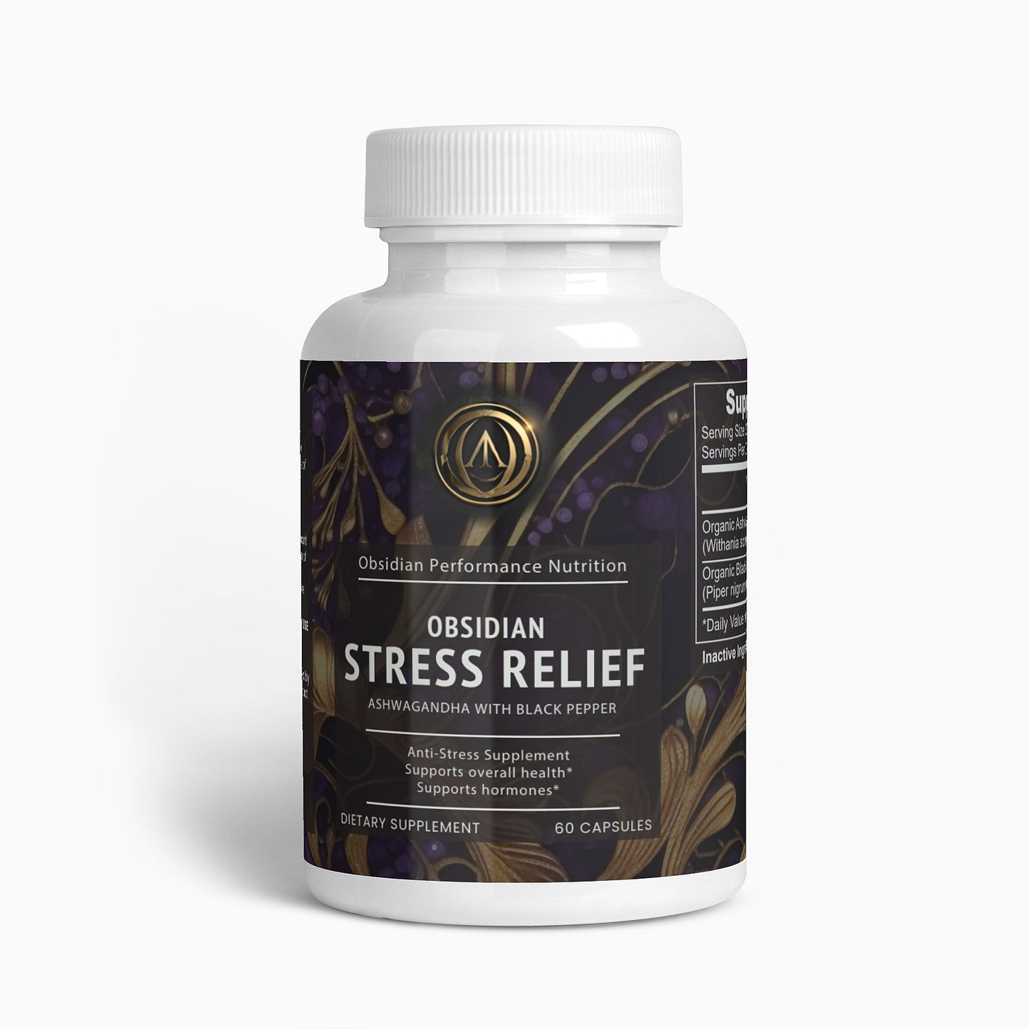 Obsidian Stress Relief: Premium Ashwagandha Adaptogenic Supplement